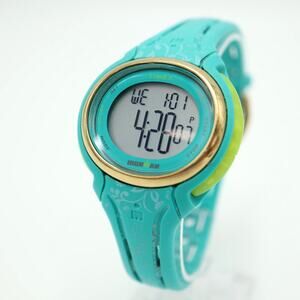 Timex Ironman 30 Years Womens Digital Watch Blue Green NO INDIGLO w New Battery